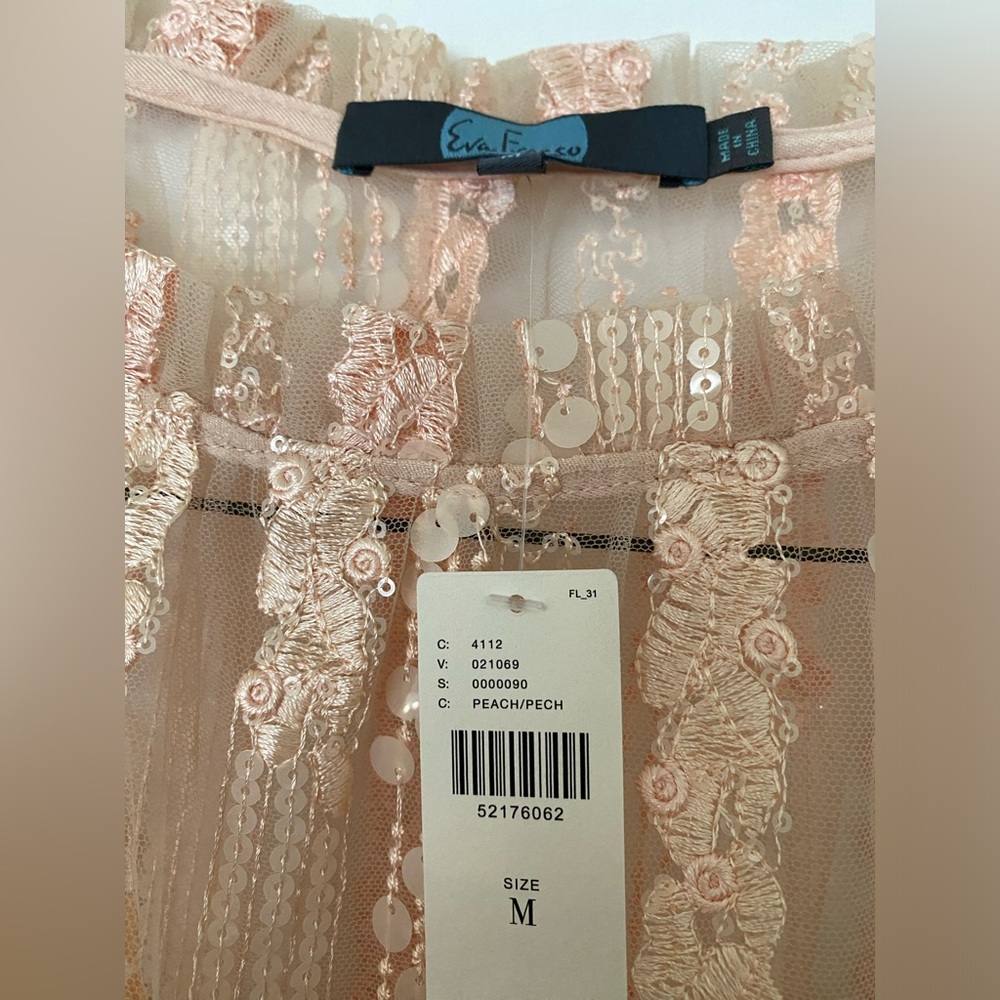 NWT Eva Franco Fringe Top - Picture 2 of 2
